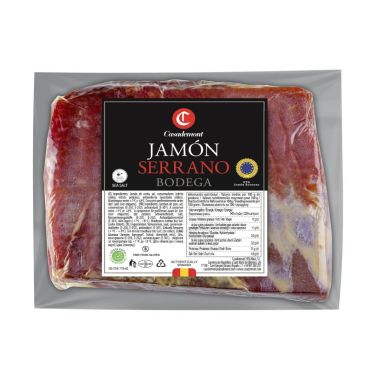 Pork ham  Jamon Serrano, ripened 9months, 1/2 block, vac., 6*~2.25kg, Casademont