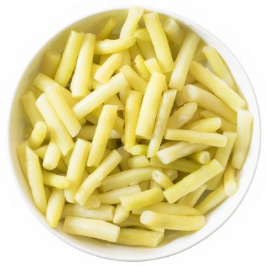 Beans butter yellow, cutted, frozen, IQF, 4*2.5kg