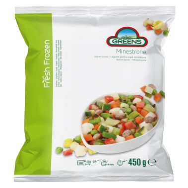 Vegetable mix Minestrone, frozen, IQF, 15*450g, Greens