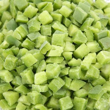 Green pepper, diced, 10x10mm, frozen, IQF, 1*10kg