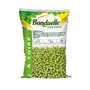 Zirnīši zaļie, sald., IQF, 4*2.5kg, Bonduelle