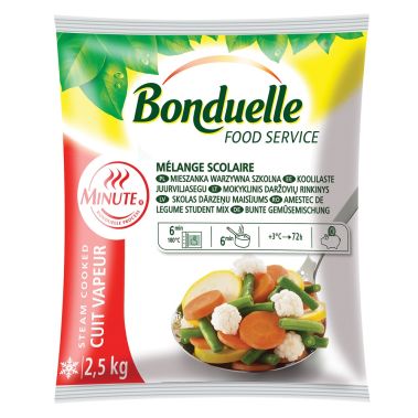 Vegetable mix School Minute, frozen, IQF, 4*2.5kg, Bonduelle