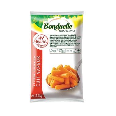 Carrots mini 12/14, Minute, frozen, IQF, 4*2.5kg, Bonduelle