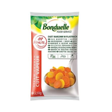 Carrot orange and yellow mix Minute, frozen, IQF, 4*2.5kg, Bonduelle