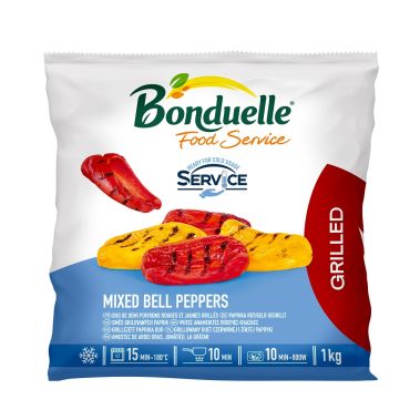 Paprika grillitud, punane ja kollane, Service, külm., IQF, 7*1kg, Bonduelle