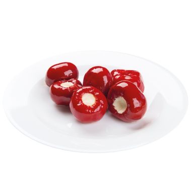 Перец Cherry красный, фаршированный сливочным сыром, 4*2.3kg (s.s. 1.4kg), Peperados