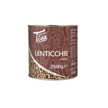 Lentils, in brine, 6*2.5kg (d.w. 1.5kg), Mamma Tina
