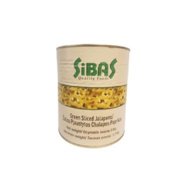 Pipirai Jalapeno žali, pjaust., 6*3kg (gr.k. 1.7kg), Sibas