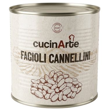 Pupas baltās Cannellini, sālsūdenī, 6*2.5kg (s.s. 1.5kg), Cucinarte