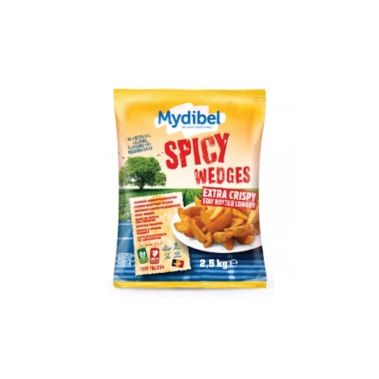 Potatoes wedges Spicy with paprika, frozen, 4*2.5kg, Mydibel