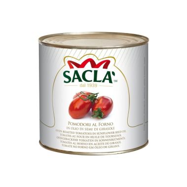 Tomatoes, baked, in oil, 6*2400g (d.w. 1512g), Sacla