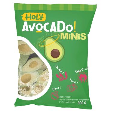 Avokado, pusītes, mini, RTE, sald., IQF, 12*300g, Salud
