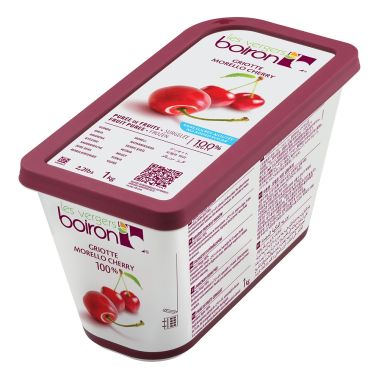 Puree morello cherry, sugar free, frozen, 6*1kg, Boiron