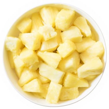 Pineapples, diced, 10x12mm, frozen, IQF, 4*2.5kg