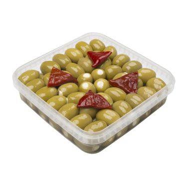 Oliivid rohelised täidetud juustuga, 4*2.3kg (k.k. 1.4kg), Peperados