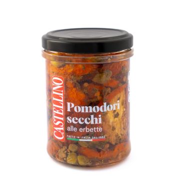 Tomatoes, sun-dried, with herbs, in oil, 6*180g, Castellino