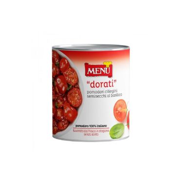 Tomatoes, semi-dried, Ciliegini (Cherry), with basil, 6*800g, Menu