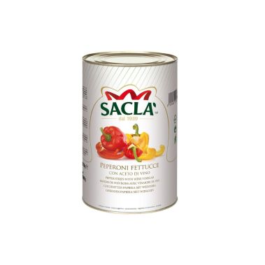 Pepper strips, in wine vinegar, 3*4.1kg (d.w. 2.5kg), Sacla