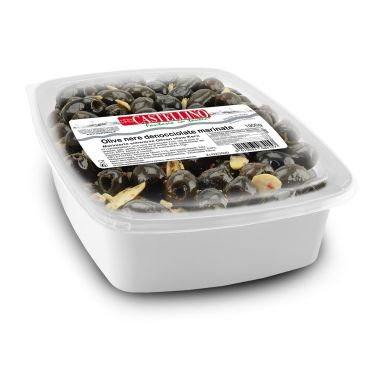 Olives black pitted, marin., in oil, 101/110, 2*1.9kg (d.w. 1.35kg), Ralo