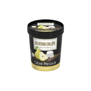 Ice cream Creme Pregiate Ricotta Pear&Chocolate drop, 6*310g, Callipo Gelateria