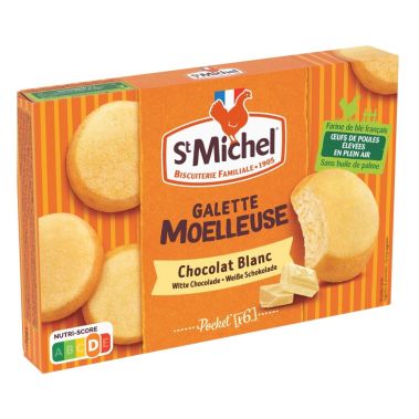 Cookies biscuit with white chocolate, 9*180g, IWP, St Michel