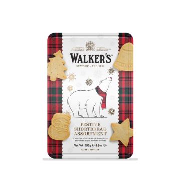 Liivaküpsis Shortbread Christmas Polar Bear, metallpurk, 6*250g, Walkers