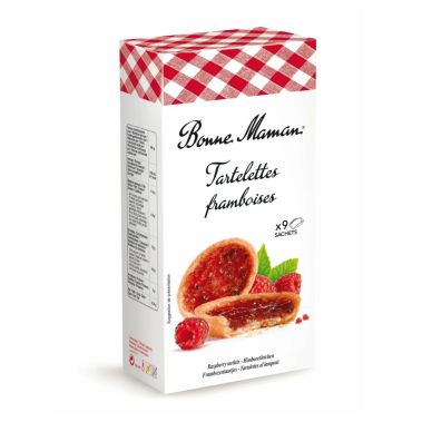 CookiesTartlets with raspberry filling, 12*135g, Bonne Maman