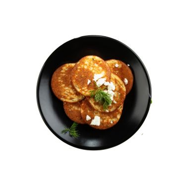 Pankūkas graudainā biezpiena ar garšaugiem, mazas, RTE, 7cm, sald., vak., 3*2kg, Mamma