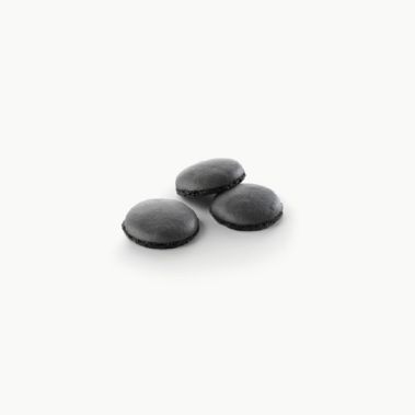 Shell Macaron halves, black, 3.5cm, 384pcs*2.4g, Masdeu