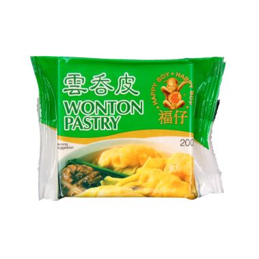 Mīkla Won Ton, 83x83mm, sald., 60*200g, Happy Boy