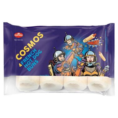 Bun Hot Dog French, RTE, frozen, 14*(4*60g), Mantinga