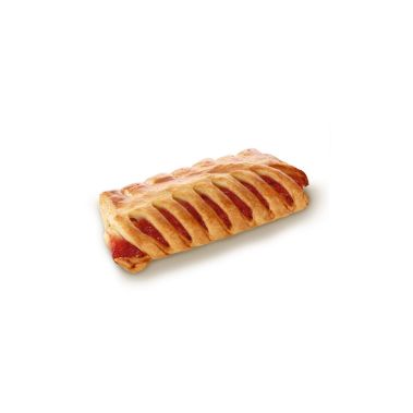 Bun with yoghurt and strawberry filling, RTB, frozen, 72*120g, Vandemoortele