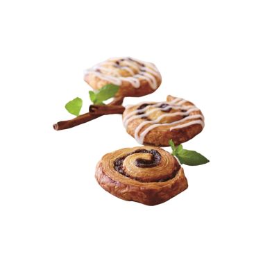 Bun Danish cinnamon whirl, RTB, mini, frozen, 120*42g (with icing 2*150g), Mette Munk