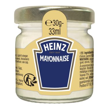 Mayonnaise, portions, in glass, 80*33ml, Heinz