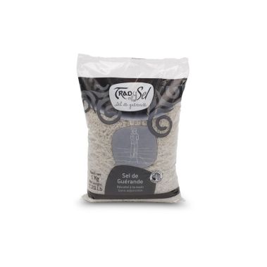 Salt Coarse grey Sel de Guerande IGP plastic bag, 12*1kg, TradySel