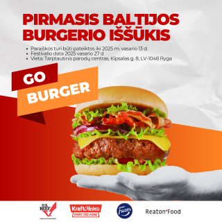 Kviečiame dalyvauti pirmajame mėsainių iššūkyje “GO BURGER”!