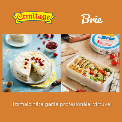 Ermitage Brie siera daudzpusība modernai virtuvei